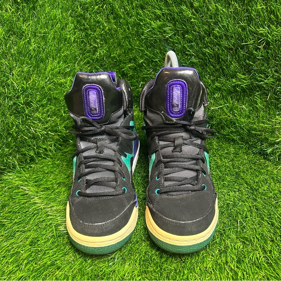 Nike Kids Sneakers Black Purple Teal - Picture 2 of 8